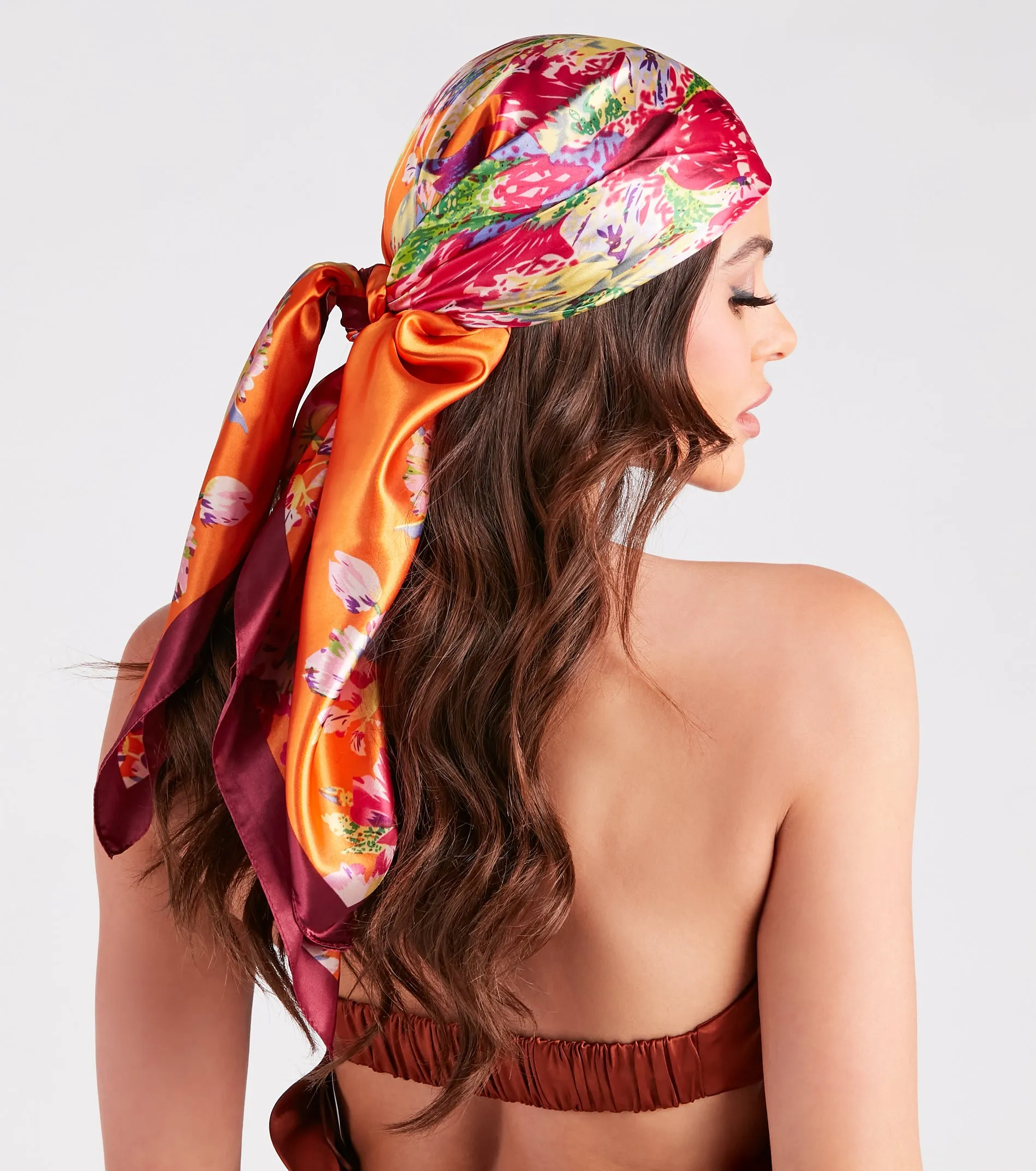 Effortless Beauty Floral Silk Scarf sold by Windsor product image thumbnail 2