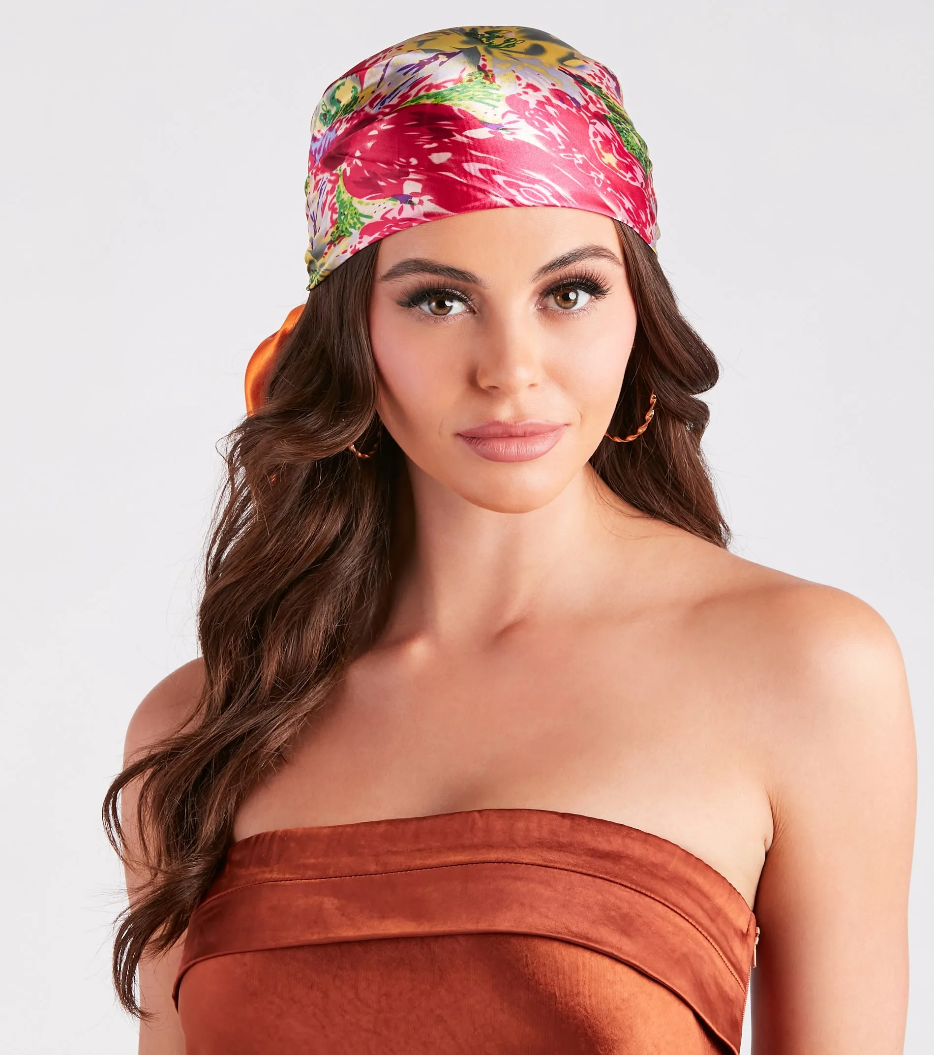 Effortless Beauty Floral Silk Scarf sold by Windsor