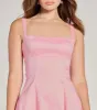 Fanciful Charm Tie-Back A-Line Taffeta Mini Dress sold by Windsor