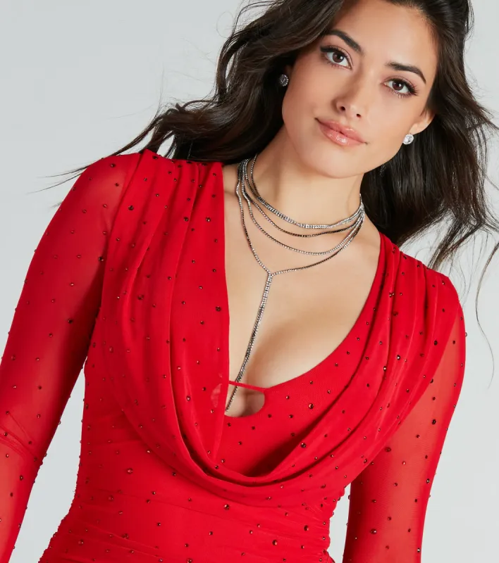 Take My Breath Away Rhinestone Lariat Necklace sold by Windsor
