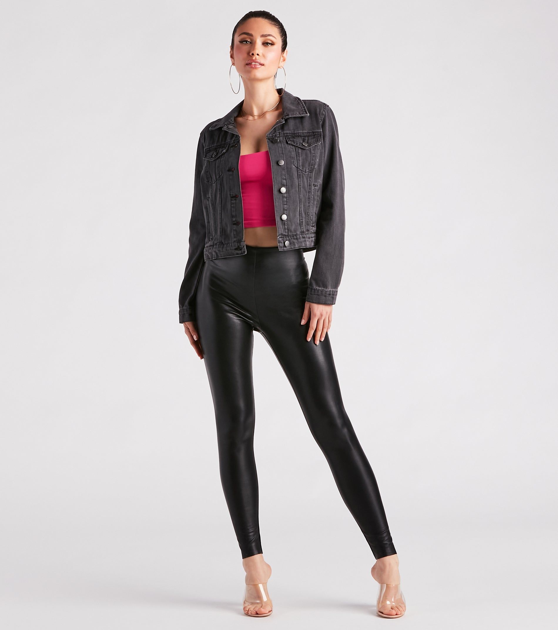 Casual Everyday Slay Denim Trucker Jacket sold by Windsor product image thumbnail 2