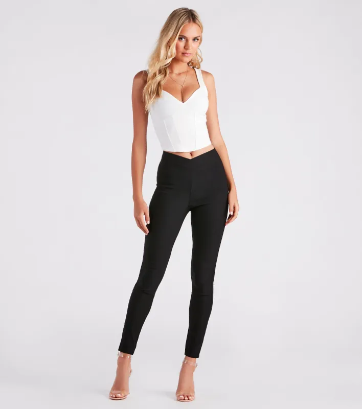 Posh Moment Cross Waist Skinny Pants sold by Windsor