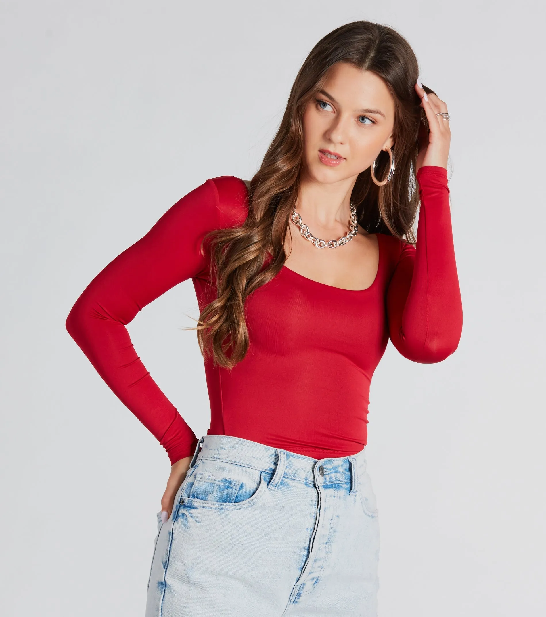 PLACEHOLDER - Clean Lines Scoop Neck Seamless Top sold by Windsor