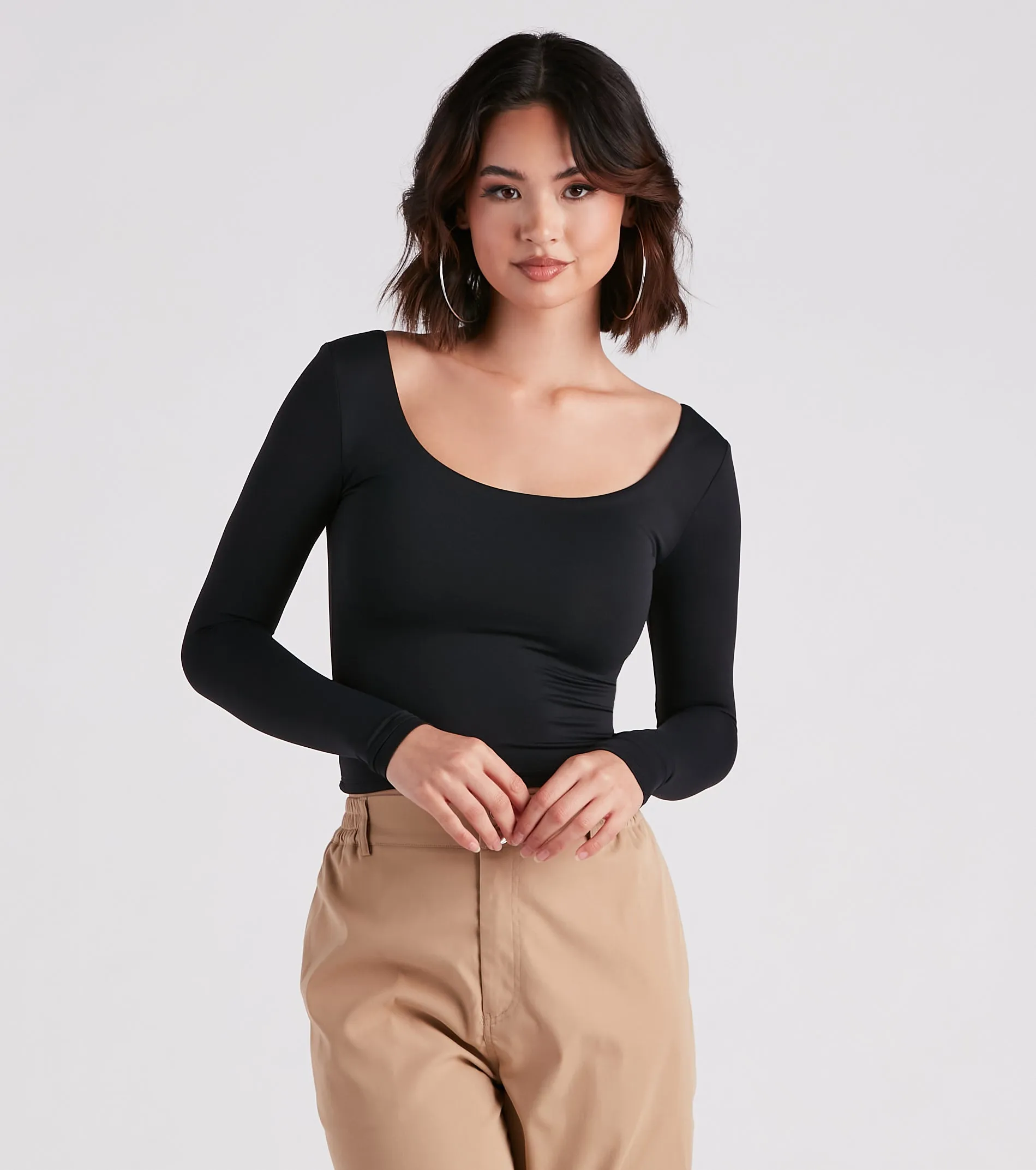 PLACEHOLDER - Clean Lines Scoop Neck Seamless Top sold by Windsor product image thumbnail 2