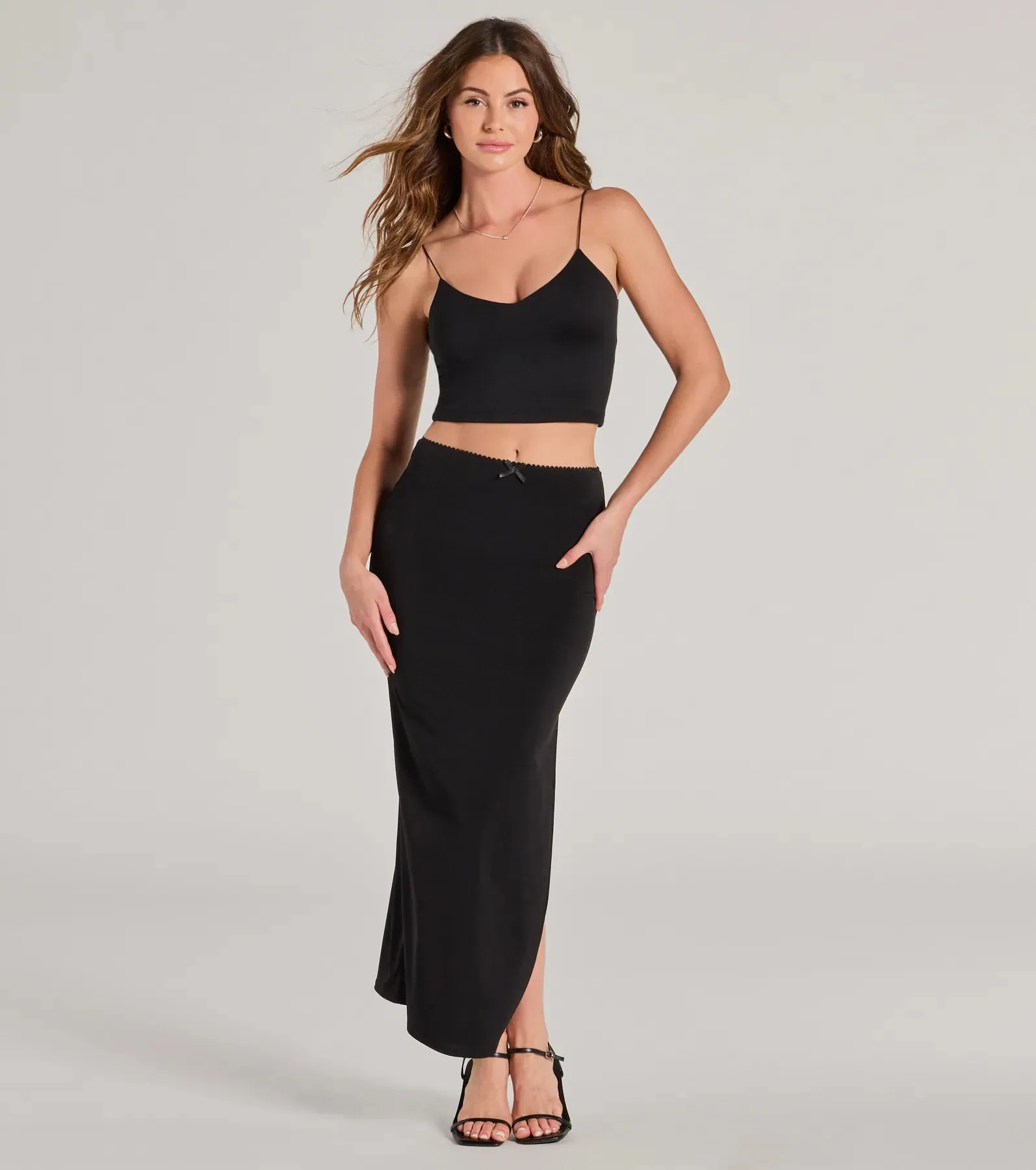 Effortless Sleekness High Rise Slit Maxi Skirt sold by Windsor
