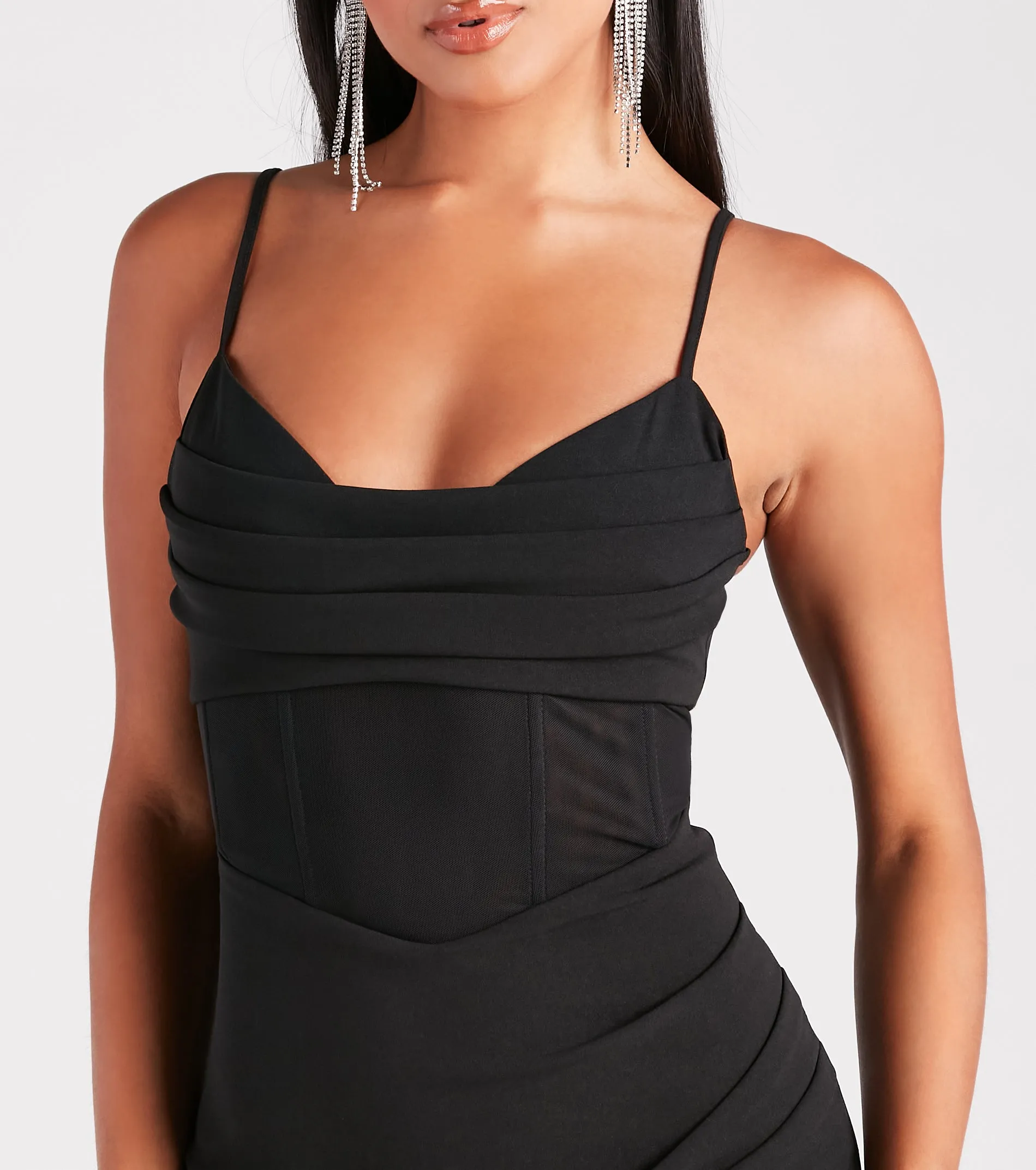Daring To Be Bold Crepe Bodycon Wrap Dress sold by Windsor product image thumbnail 4