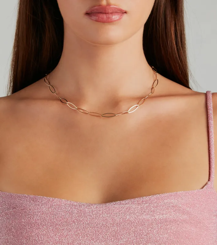 Classic And Sleek Dainty Chain Choker Necklace sold by Windsor