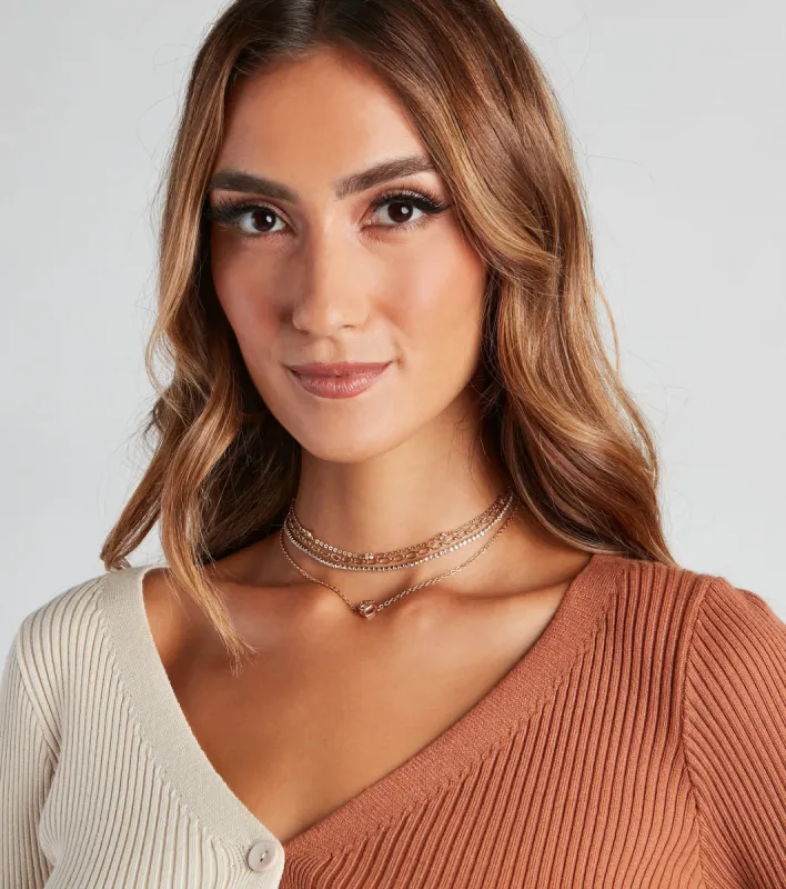 Dainty And Glam Choker Necklace Set sold by Windsor