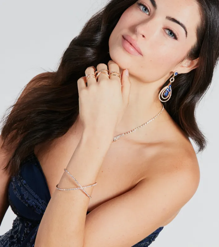 So Beautiful Rhinestone Memory Wire Bracelet sold by Windsor