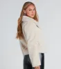 So Fur It Faux Fur Collared Jacket sold by Windsor