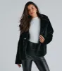 So Fur It Faux Fur Collared Jacket sold by Windsor