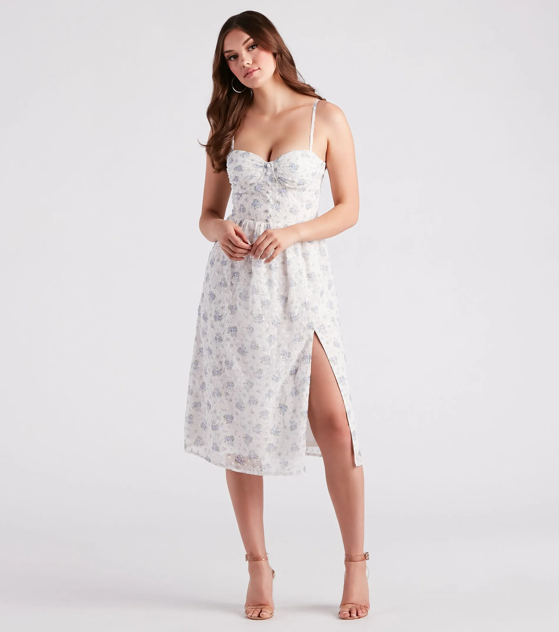 Floral Day Dream Chiffon Midi Dress sold by Windsor