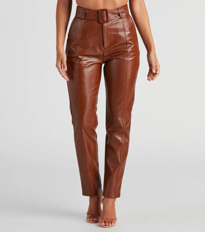 Sleek And Stylish Moves Belted Pants sold by Windsor