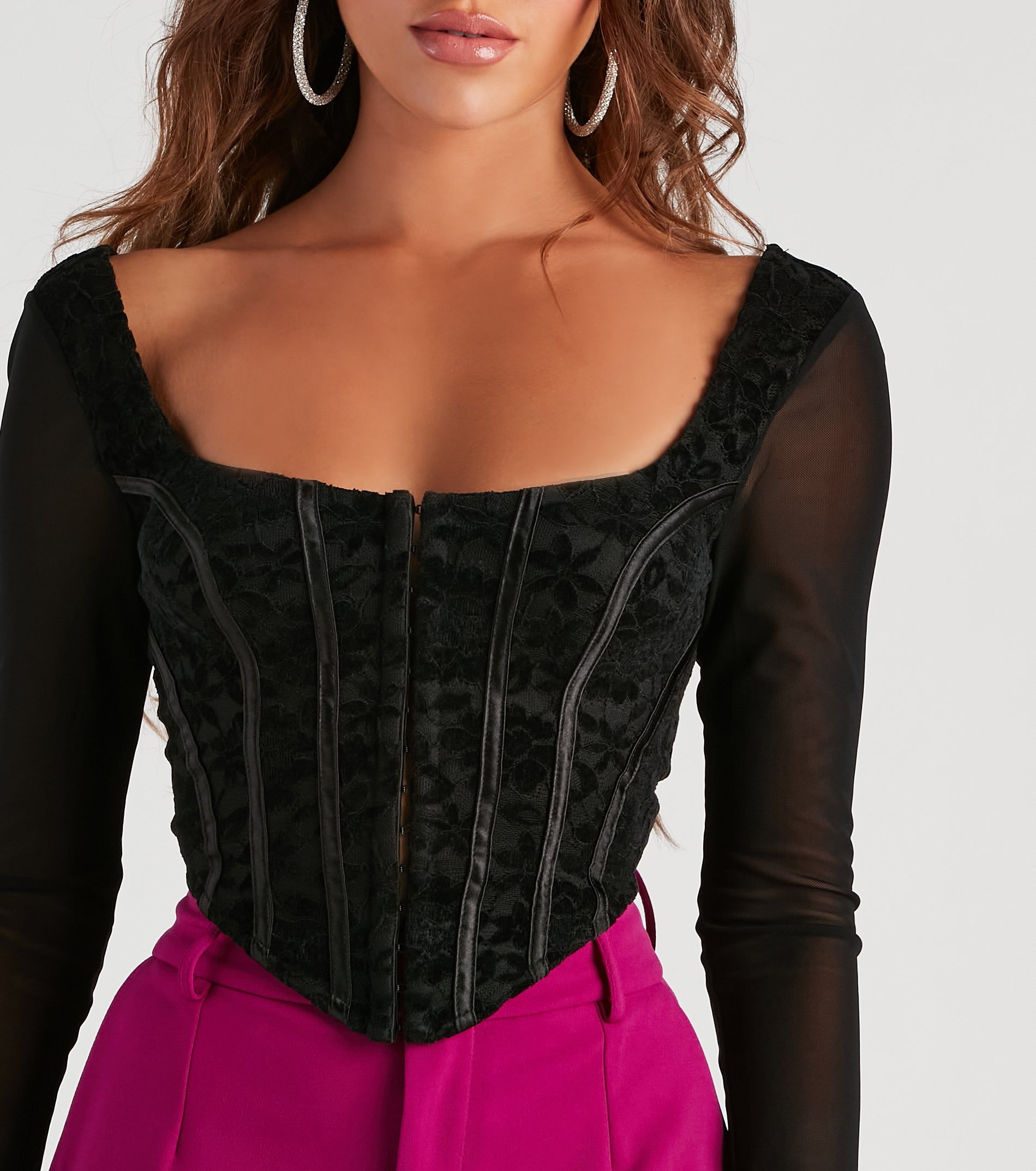 Chic Majesty Floral Lace Bustier sold by Windsor product image thumbnail 4
