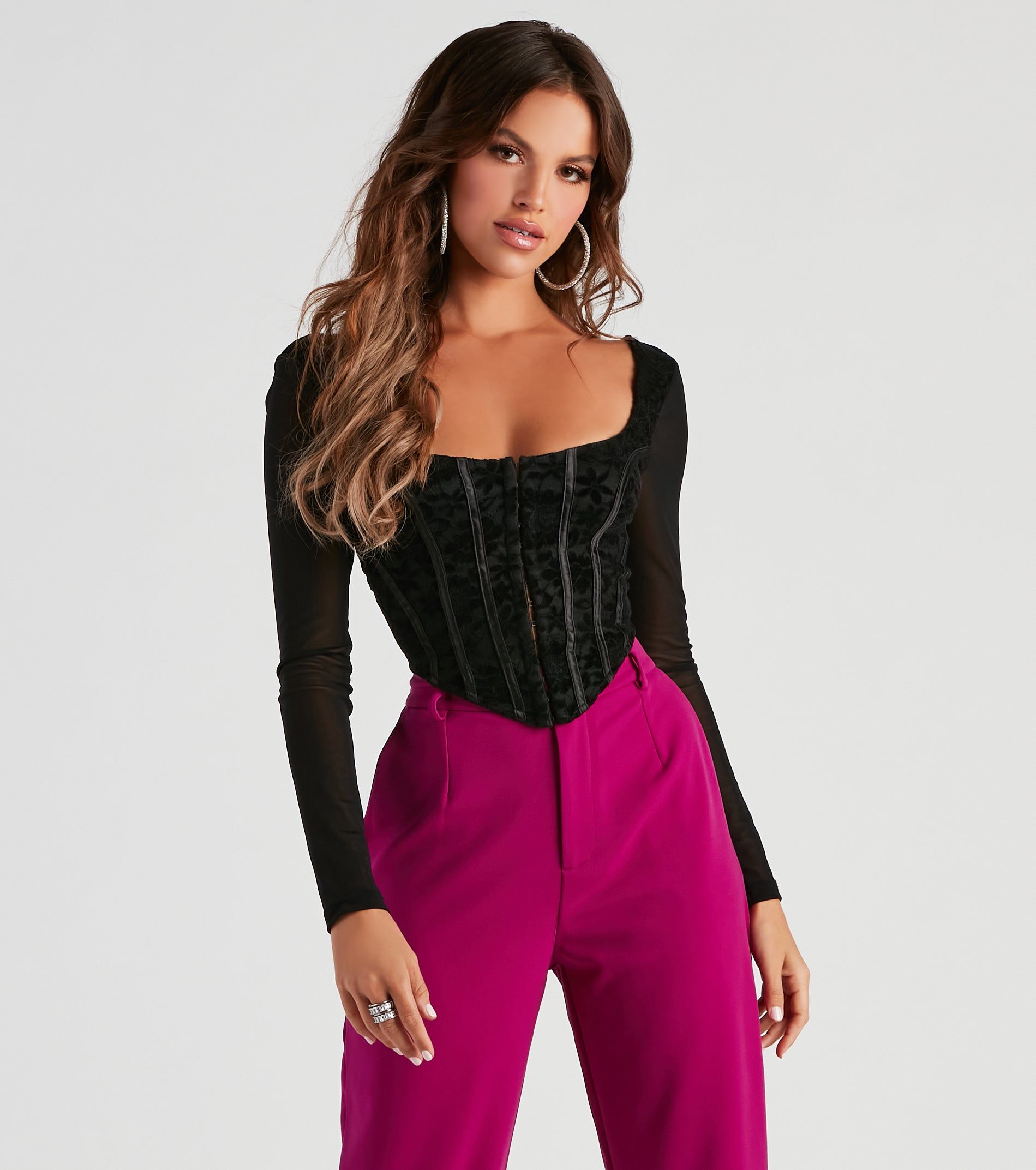 Chic Majesty Floral Lace Bustier sold by Windsor