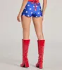 Lady Justice Star Print Hot Shorts sold by Windsor