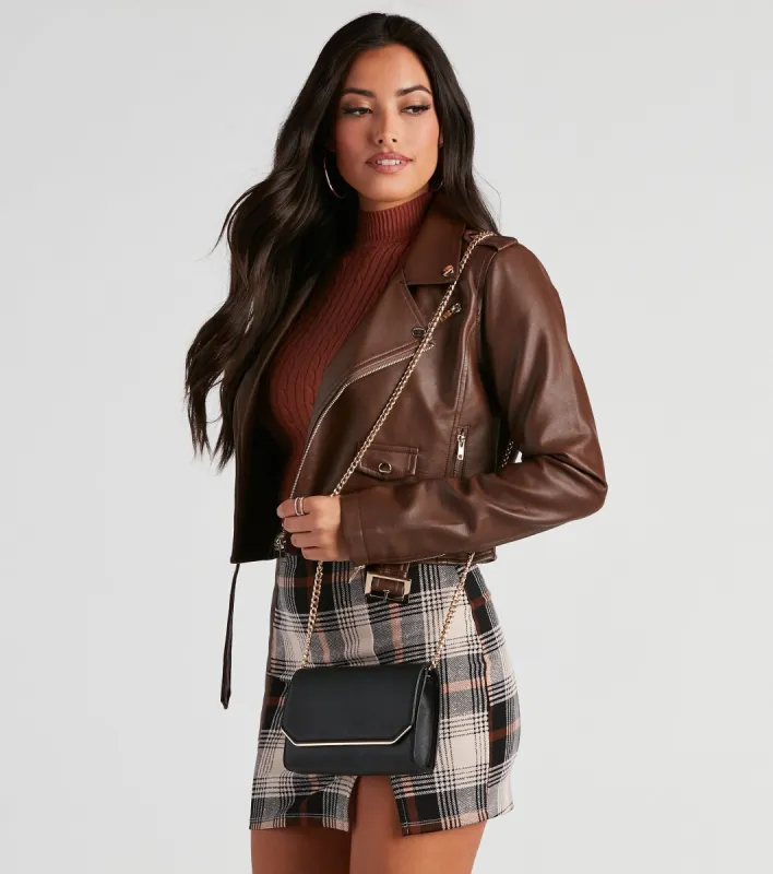 Simple Sleek Faux Leather Crossbody Purse sold by Windsor