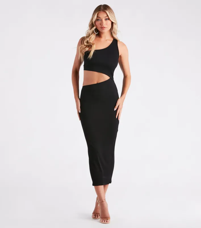 Casual Style Icon Cutout Bodycon Midi Dress sold by Windsor