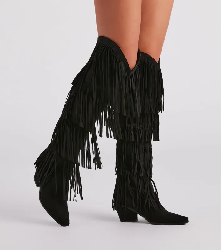 Shake It Off Fringe Cowgirl Boots sold by Windsor