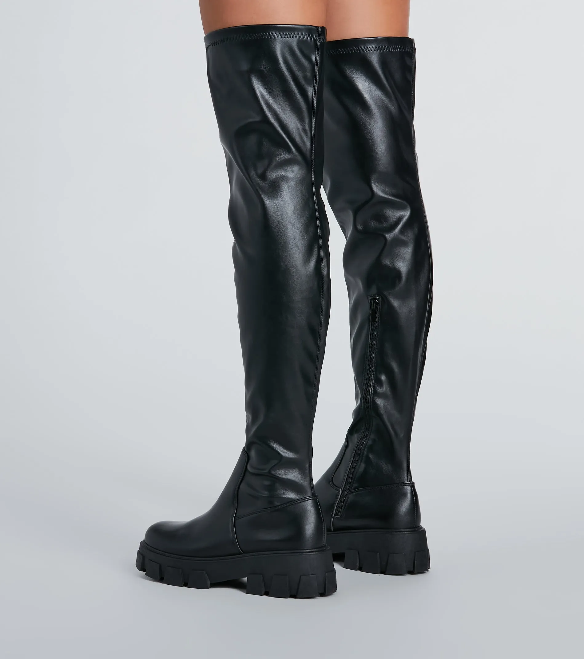 In Command Platform Faux Leather Over-The-Knee Boots sold by Windsor product image thumbnail 4