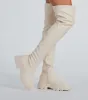 In Command Platform Faux Leather Over-The-Knee Boots sold by Windsor
