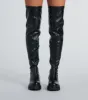 In Command Platform Faux Leather Over-The-Knee Boots sold by Windsor