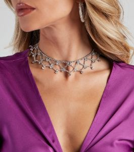 Icy Dream Rhinestone Choker sold by Windsor