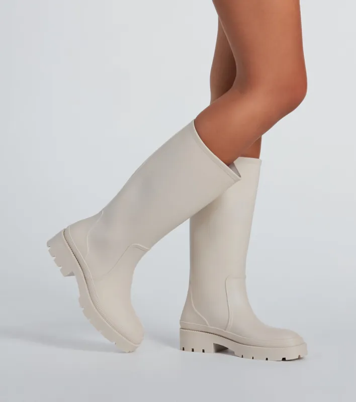 Trendy Statement Platform Under-The-Knee Boots sold by Windsor