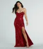 Chandler Strapless Lace-Up Sequin Formal Dress sold by Windsor