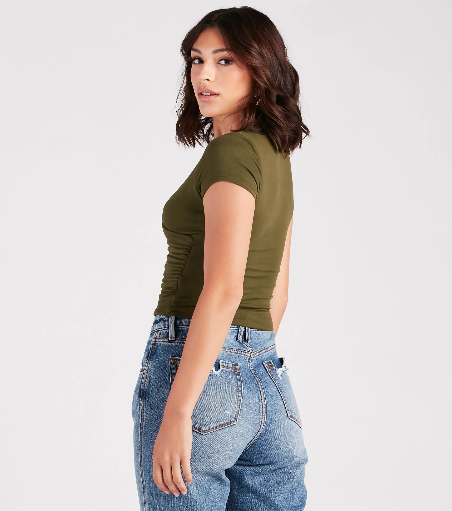 New Level Short Sleeve Wrap-Front Top sold by Windsor product image thumbnail 2