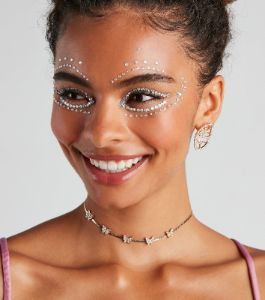 Mystical Sparkle Statement Eye And Face Gemstones sold by Windsor