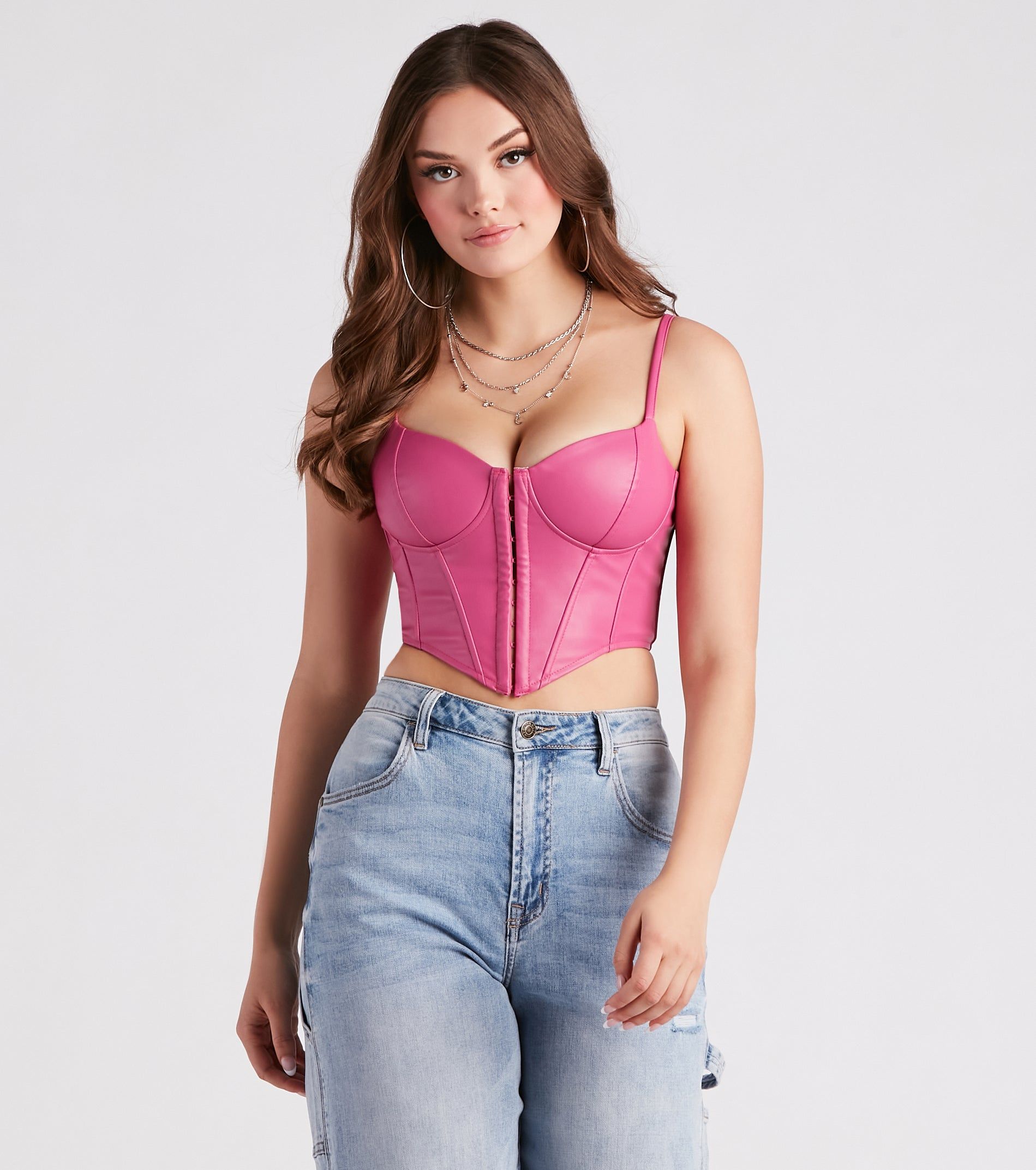 PLACEHOLDER - Bold Moment Faux Leather Corset Top sold by Windsor product image thumbnail 4