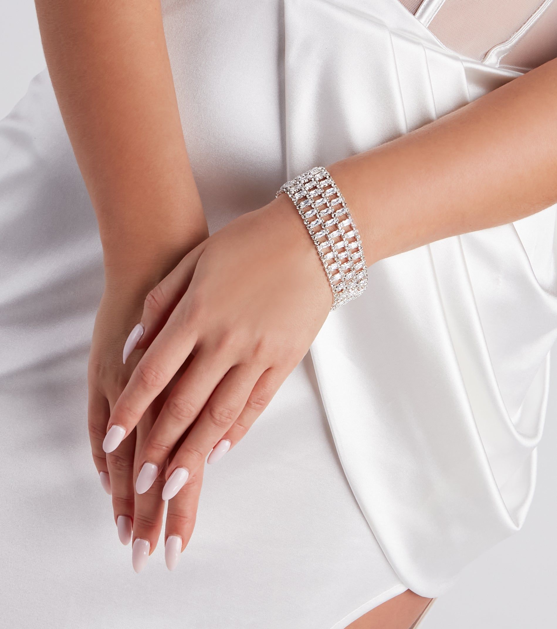 Luxe And Lavish Rhinestone Bracelet sold by Windsor