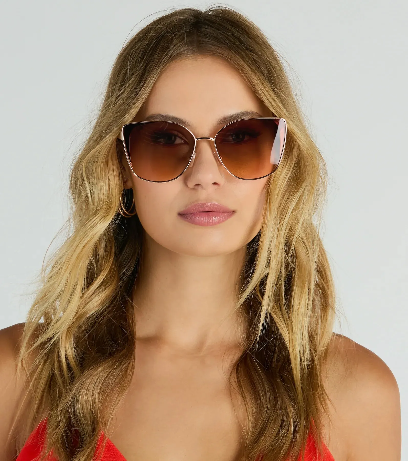 Sleek Icon Oversized Cat-Eye Sunglasses sold by Windsor