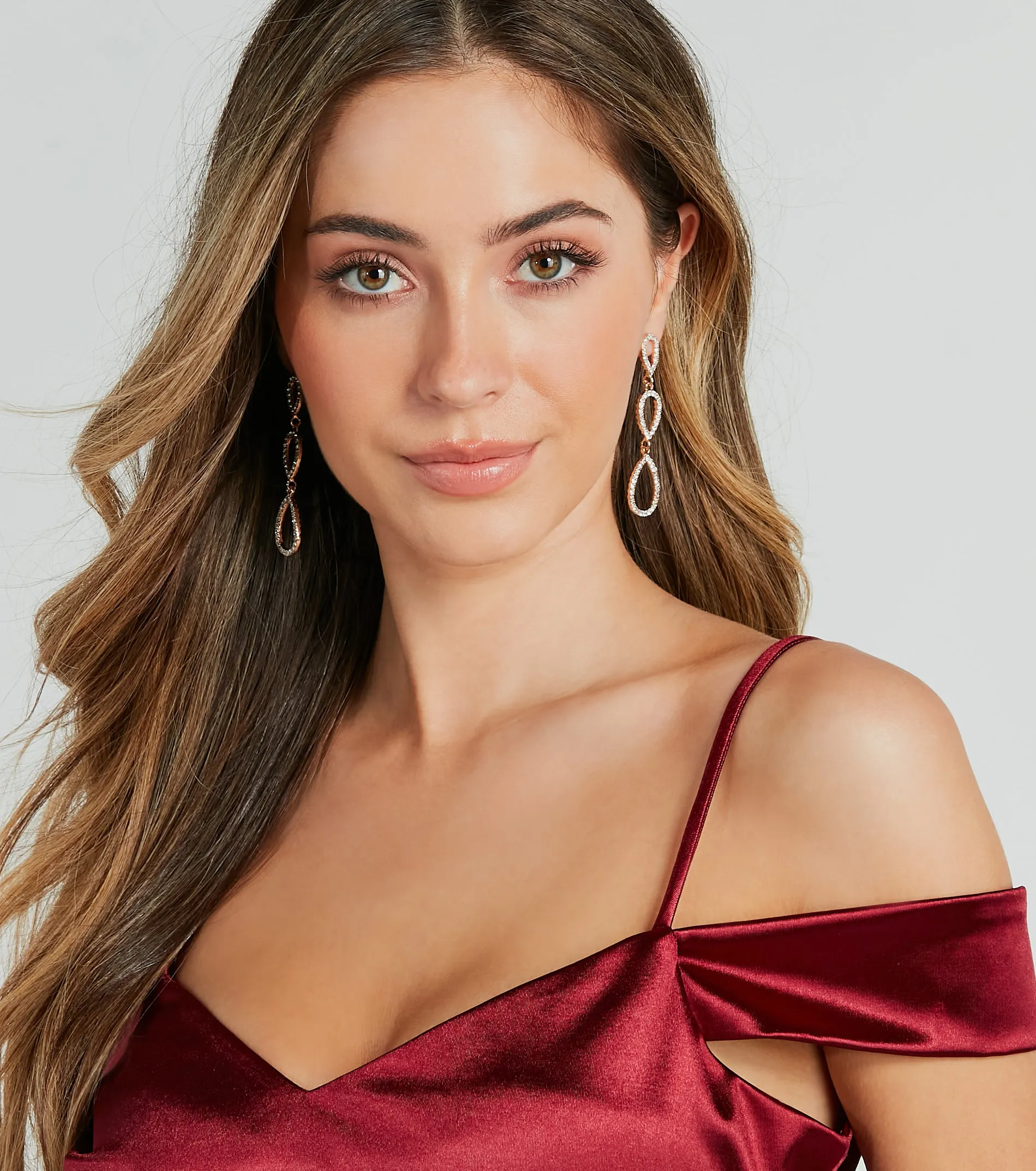 Endless Sparkle Rhinestone Teardrop Earrings sold by Windsor product image thumbnail 2