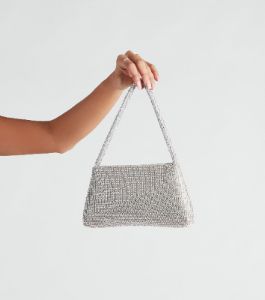 PLACEHOLDER - Sparkle Rhinestone Mesh Shoulder Bag sold by Windsor