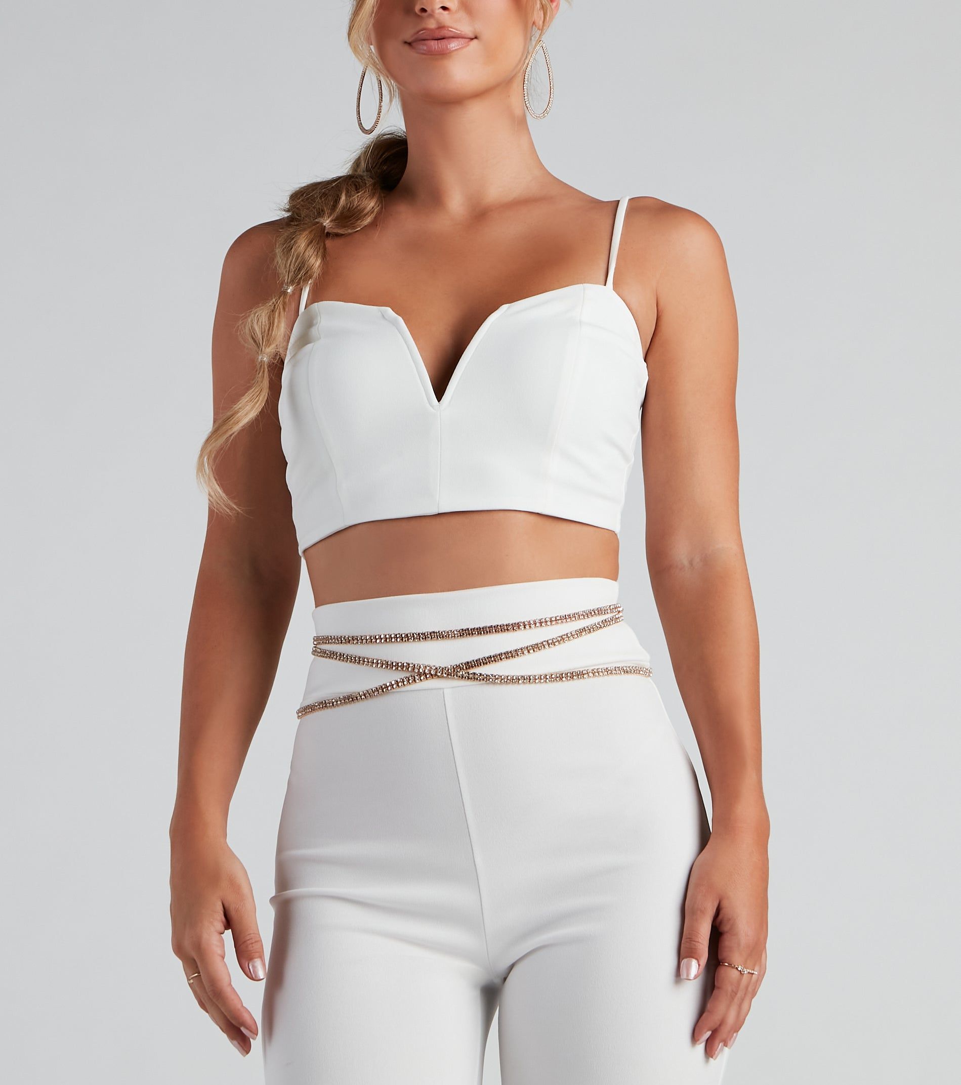 Embellished Look Rhinestone Belt sold by Windsor