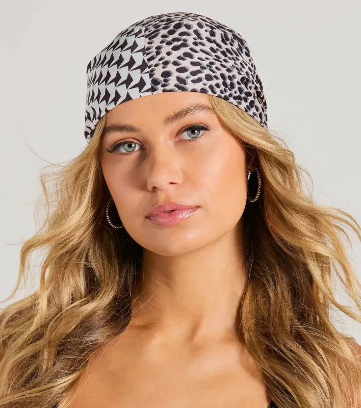 Boho Beauty Multi-Print Satin Scarf sold by Windsor