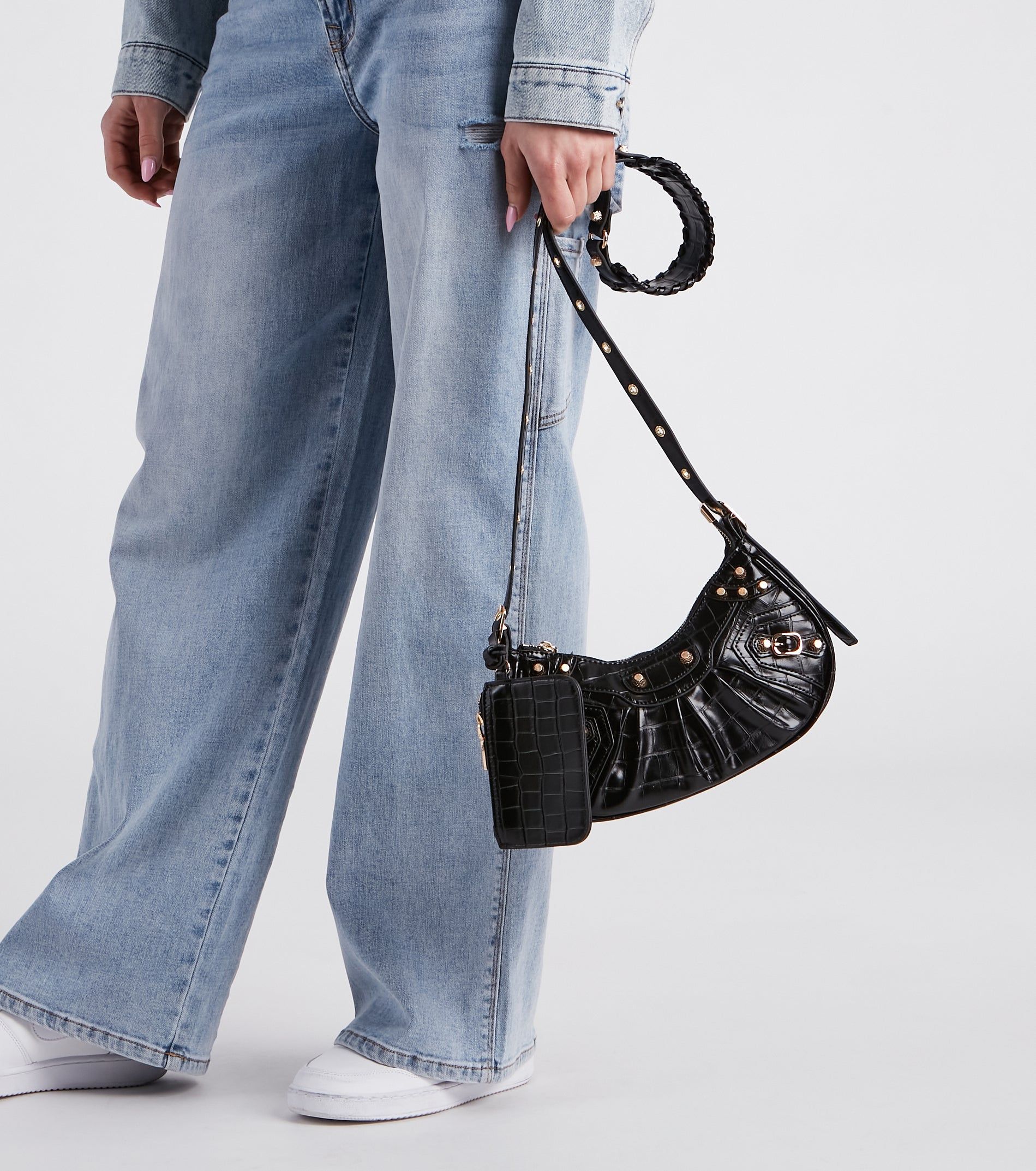 Rule The Scene Stud Shoulder Bag With Pouch sold by Windsor product image thumbnail 2