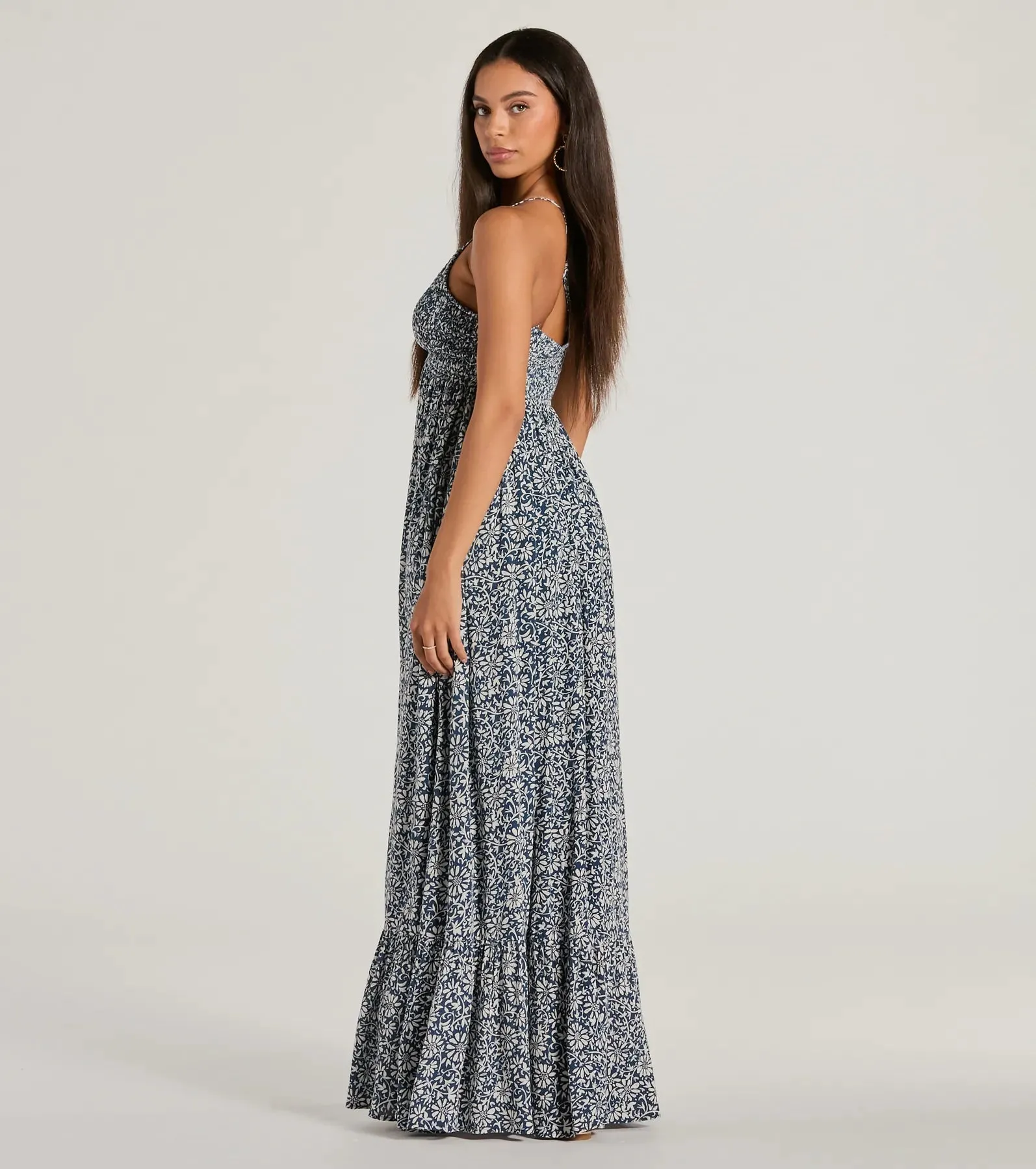 Stroll The Beach V-Neck Floral Paisley Maxi Dress sold by Windsor product image thumbnail 2
