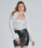 Exclusive Chic Faux Fur Long Sleeve Bolero sold by Windsor