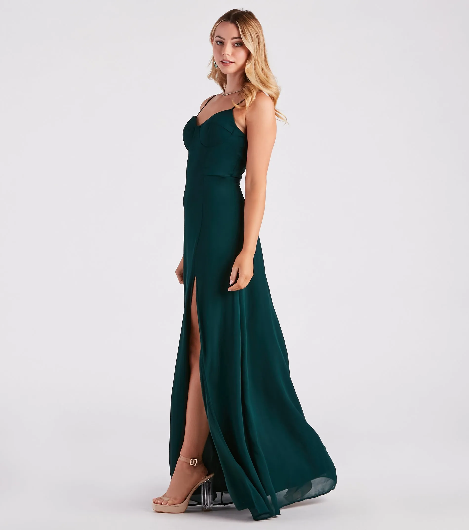 Bella Formal Chiffon A-Line Long Dress sold by Windsor product image thumbnail 3