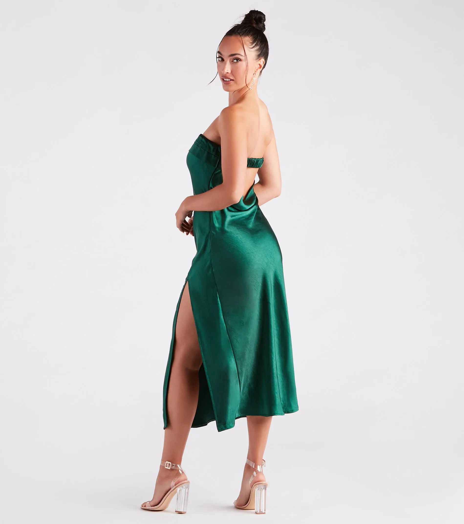 Silky And Chic Satin Midi Slip Dress sold by Windsor product image thumbnail 2
