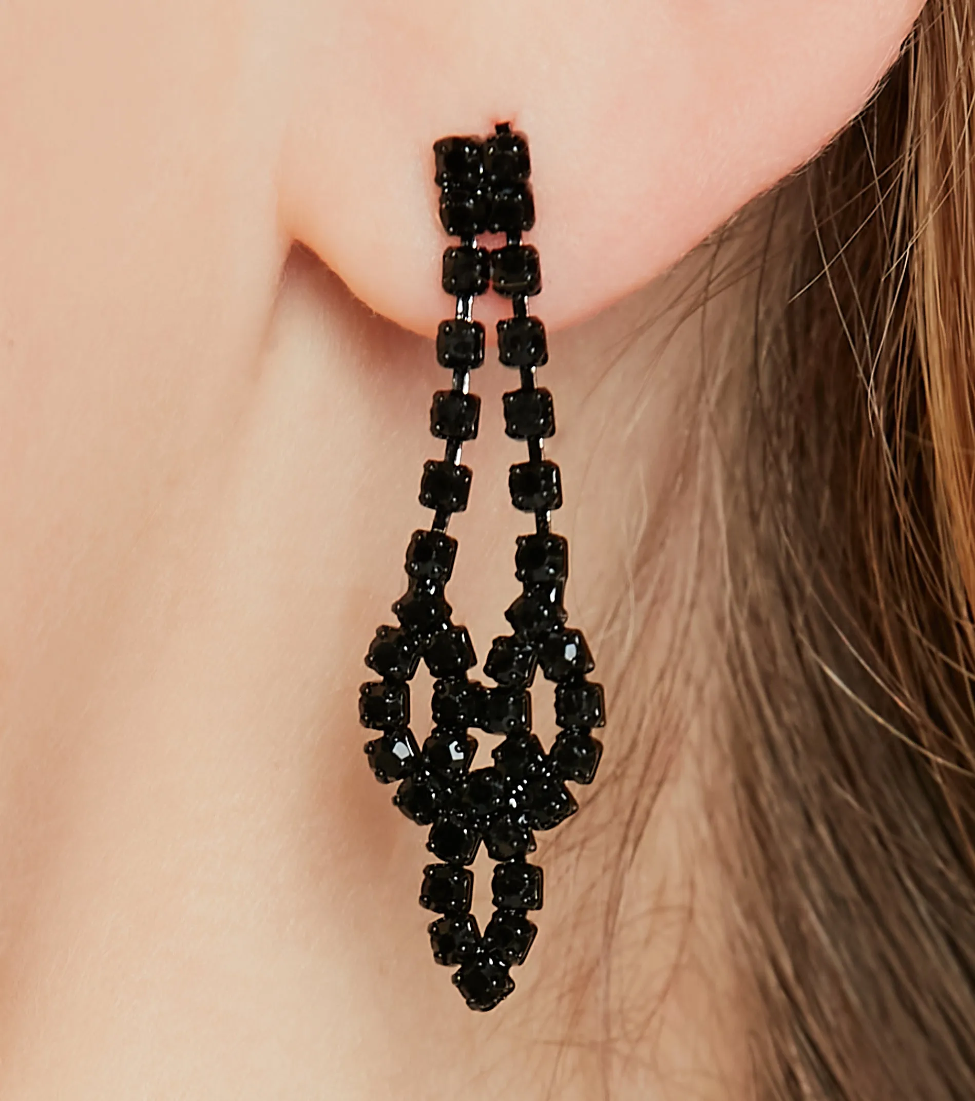 Luxe Look Rhinestone Necklace And Earrings Set sold by Windsor product image thumbnail 2