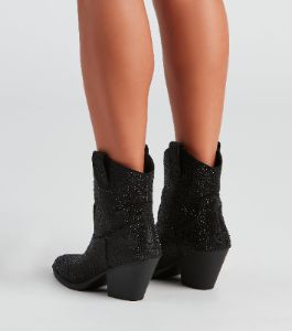 Glitzy Rhinestone Western Booties sold by Windsor