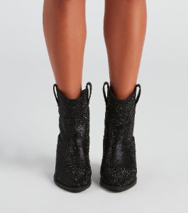 Glitzy Rhinestone Western Booties sold by Windsor