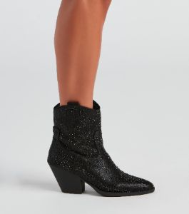 Glitzy Rhinestone Western Booties sold by Windsor