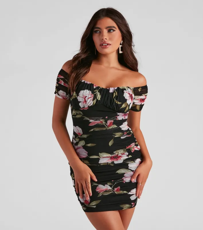 Sunset Date Floral Mini Dress sold by Windsor