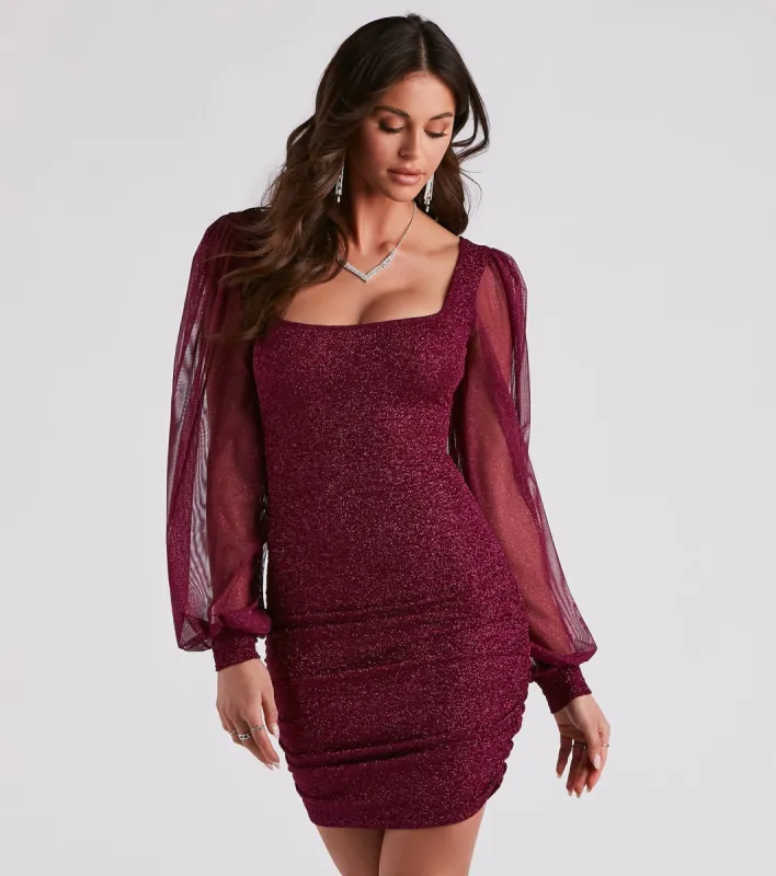 Glam Up The Night Glitter Mini Dress sold by Windsor