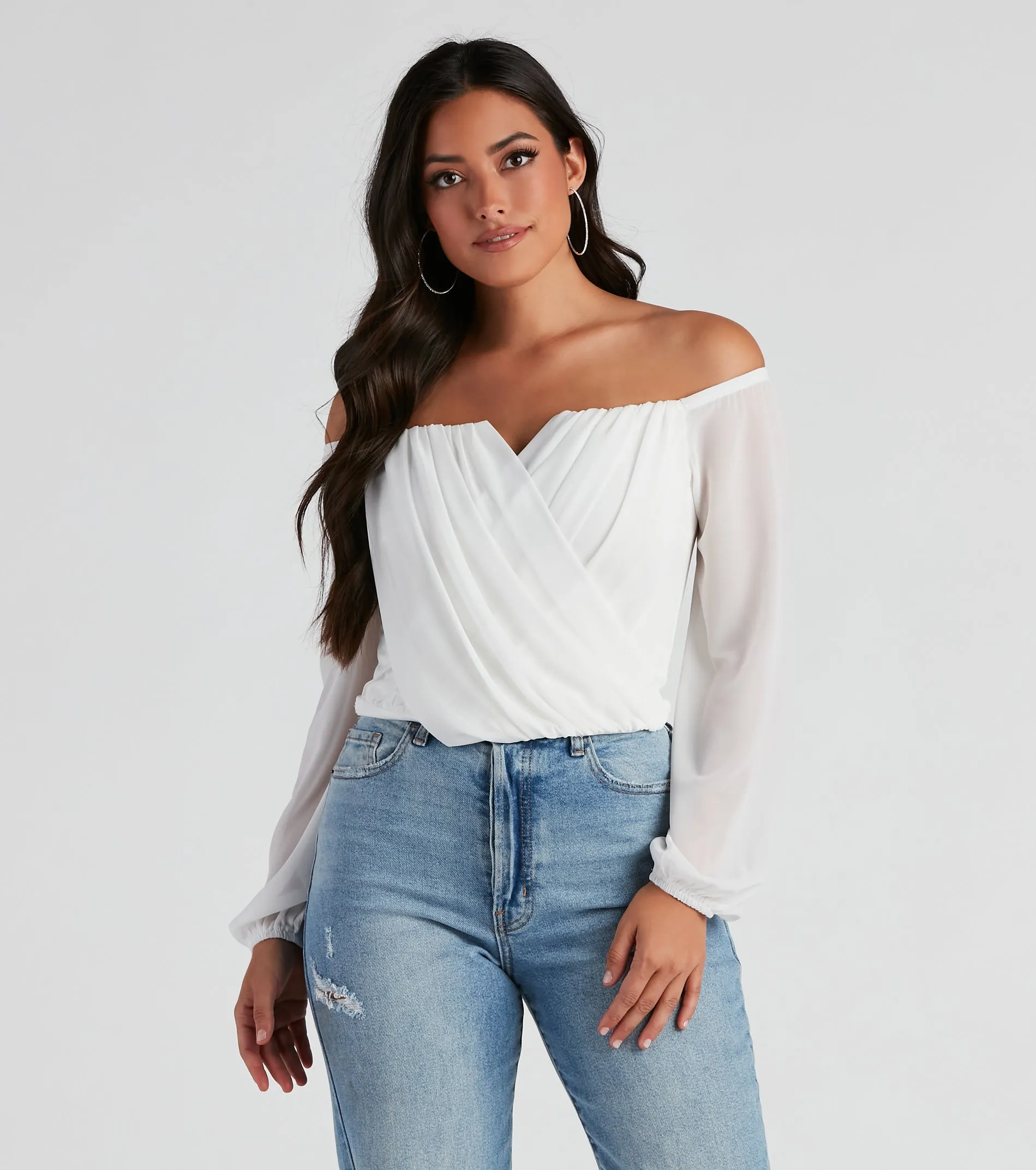 CLEARANCE - Sophisticated In Chiffon Strapless Top sold by Windsor